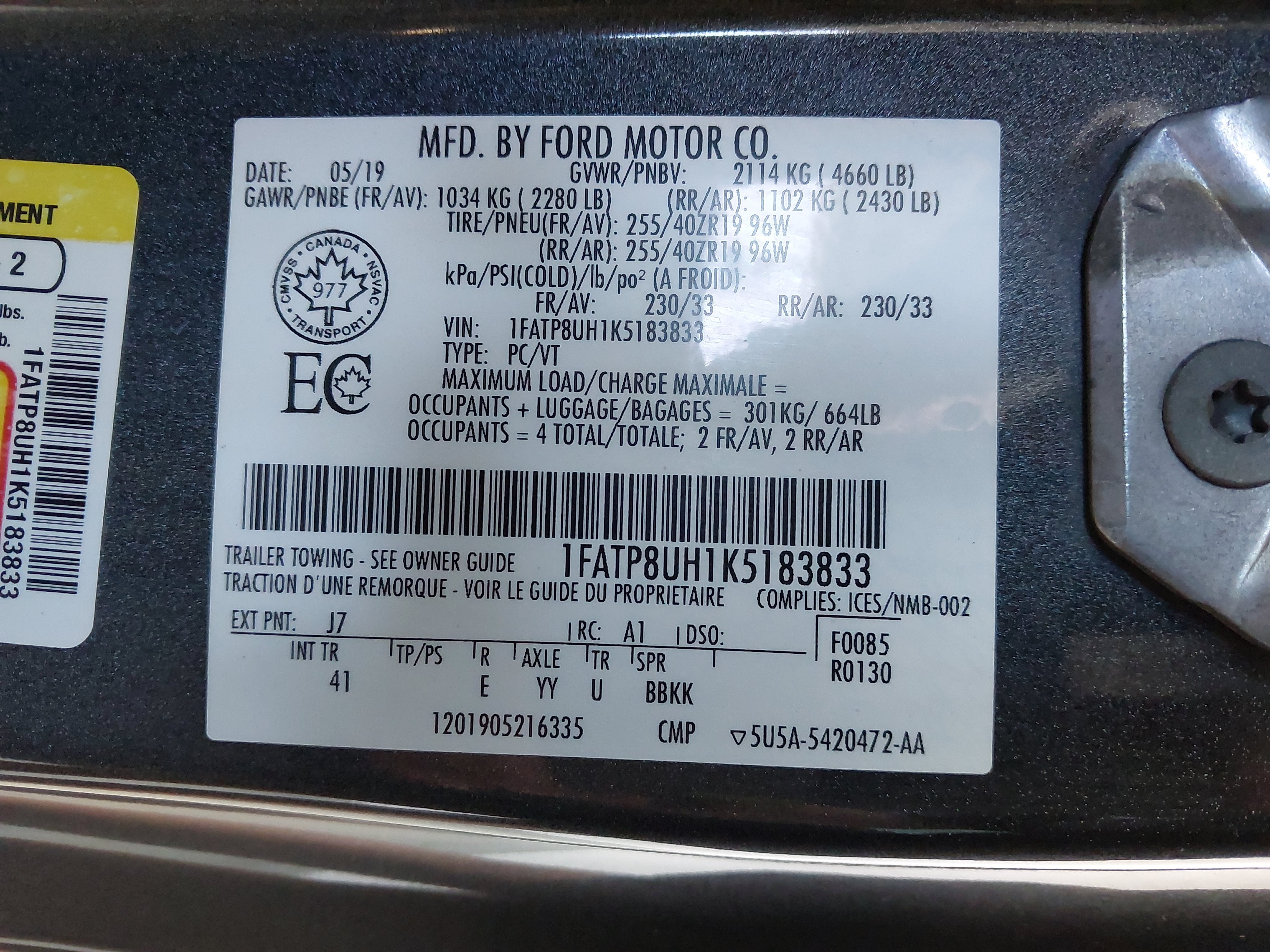 2019 Ford Mustang EcoBoost Premium
