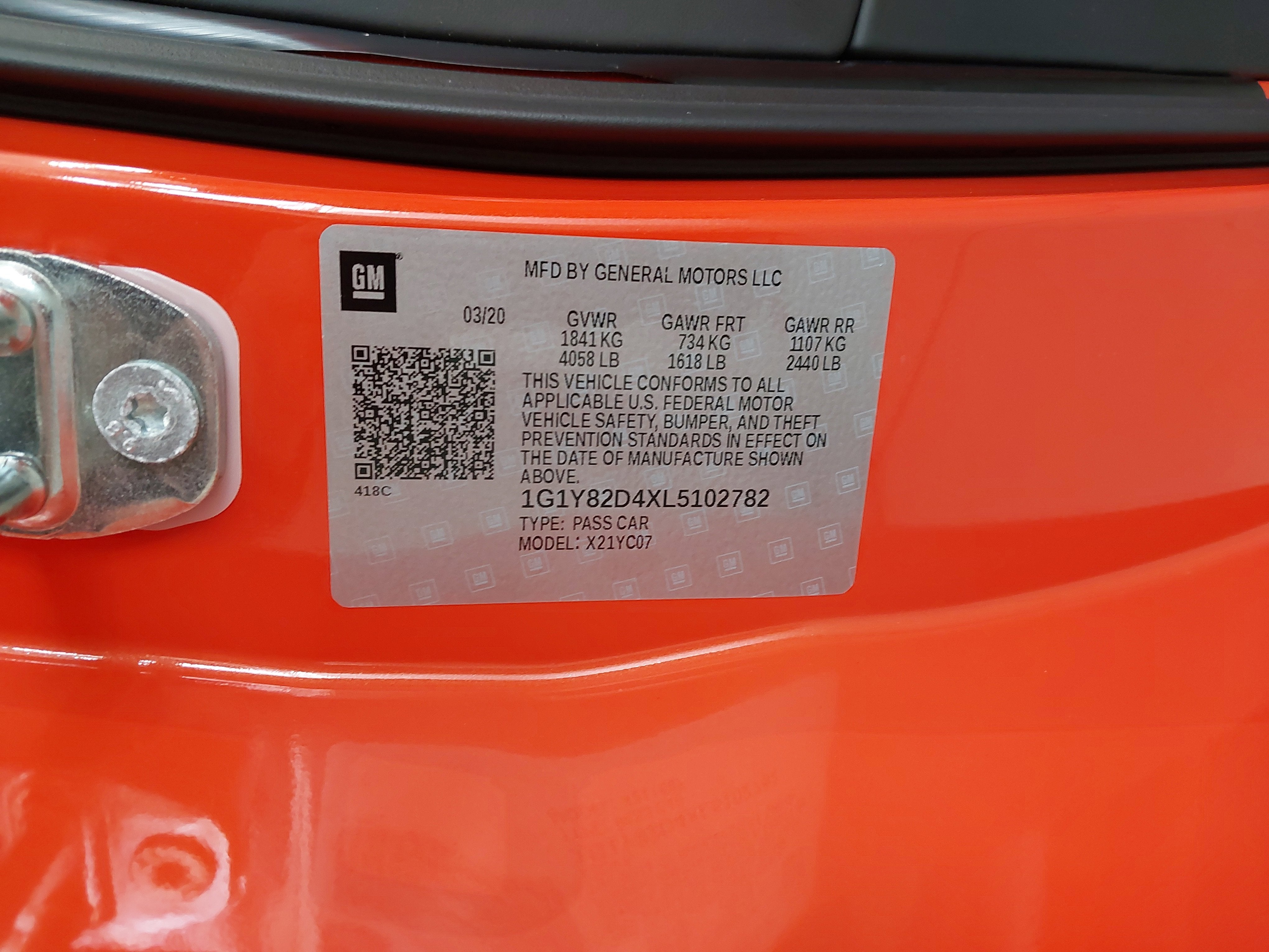 2020 Chevrolet Corvette Stingray 3LT