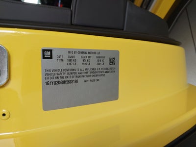 2017 Chevrolet Corvette Z06 Z06 3LZ