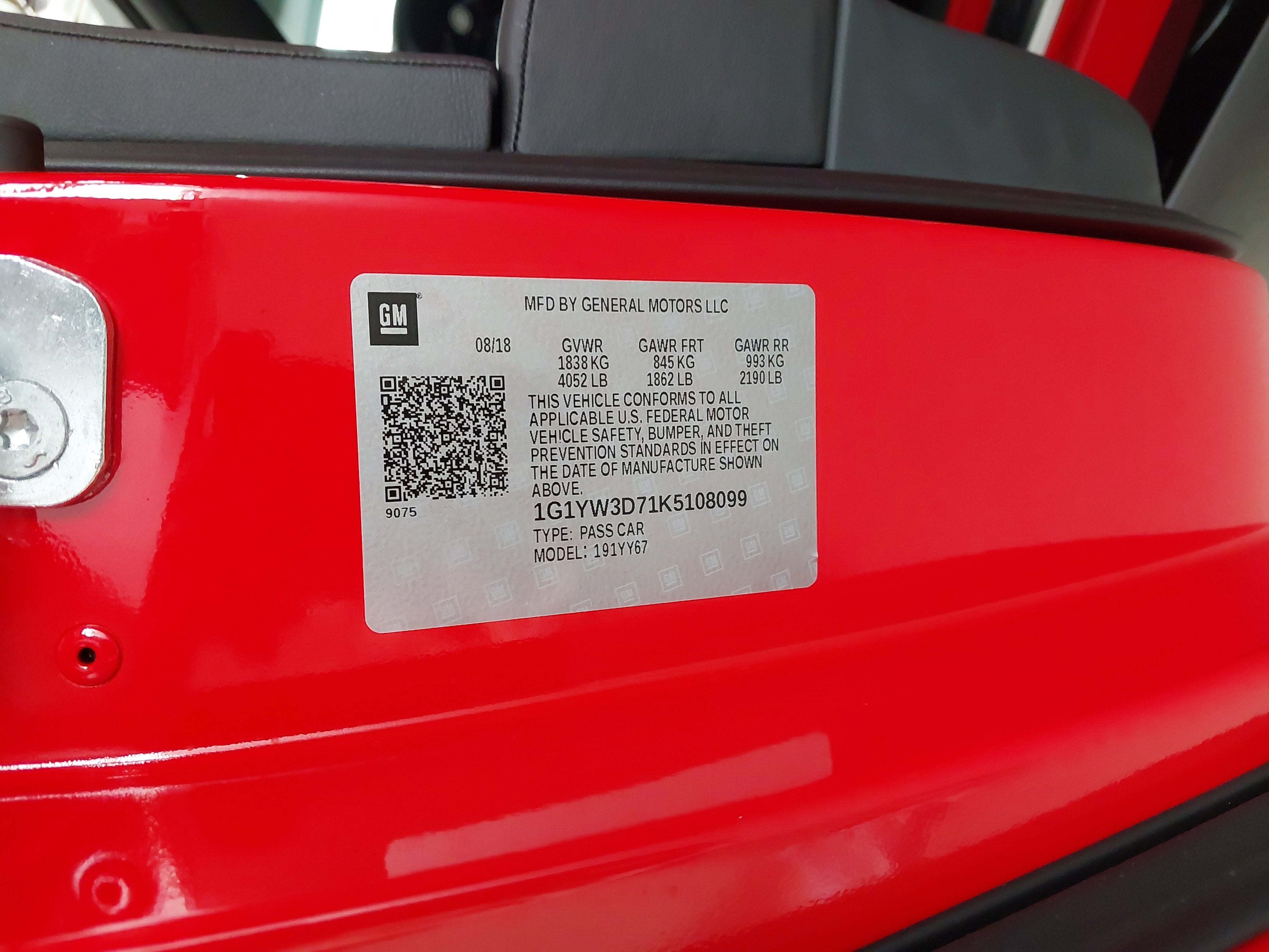 2019 Chevrolet Corvette Grand Sport Grand Sport 1LT