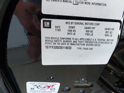2003 Chevrolet Corvette Base