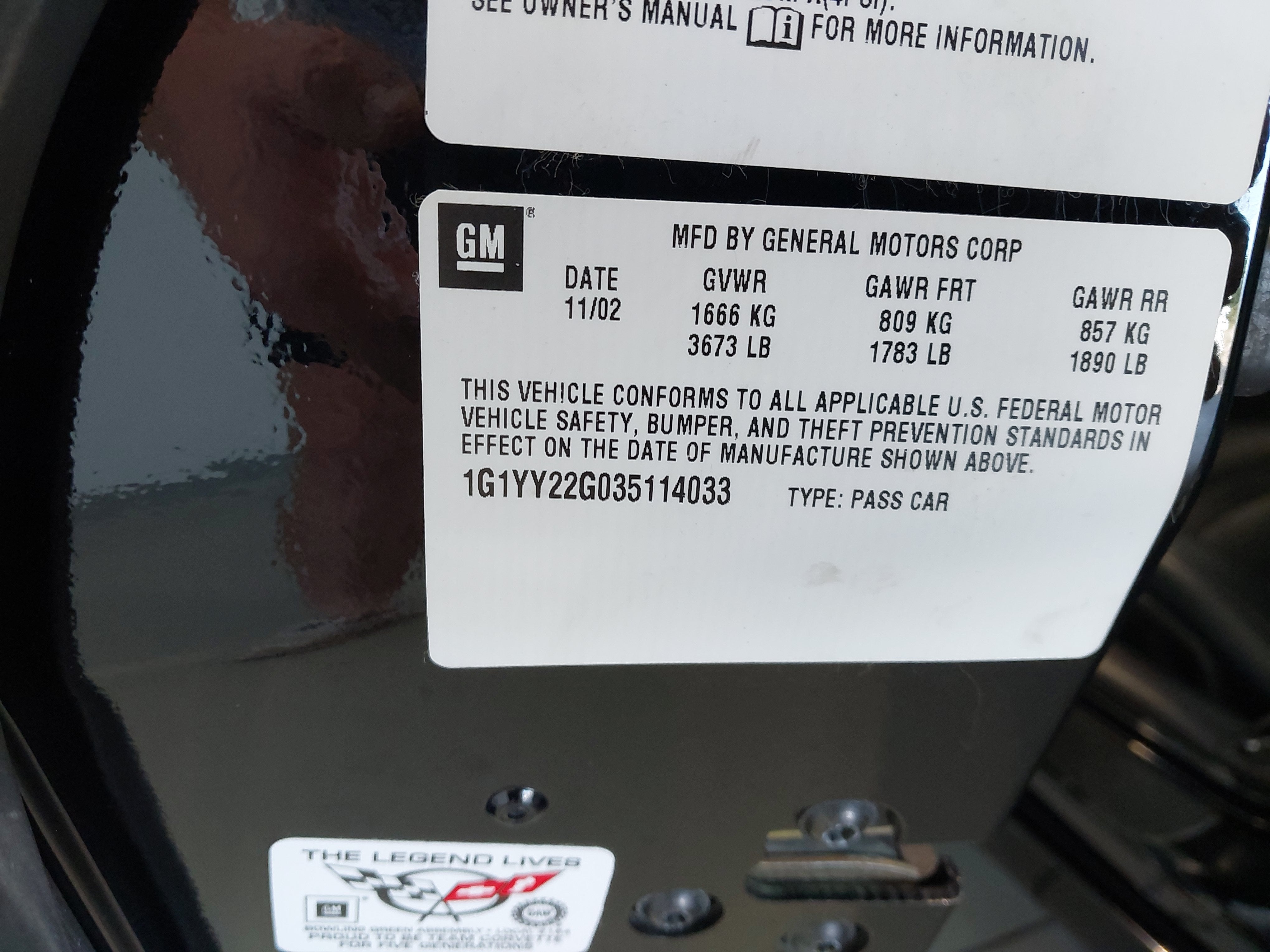 2003 Chevrolet Corvette Base