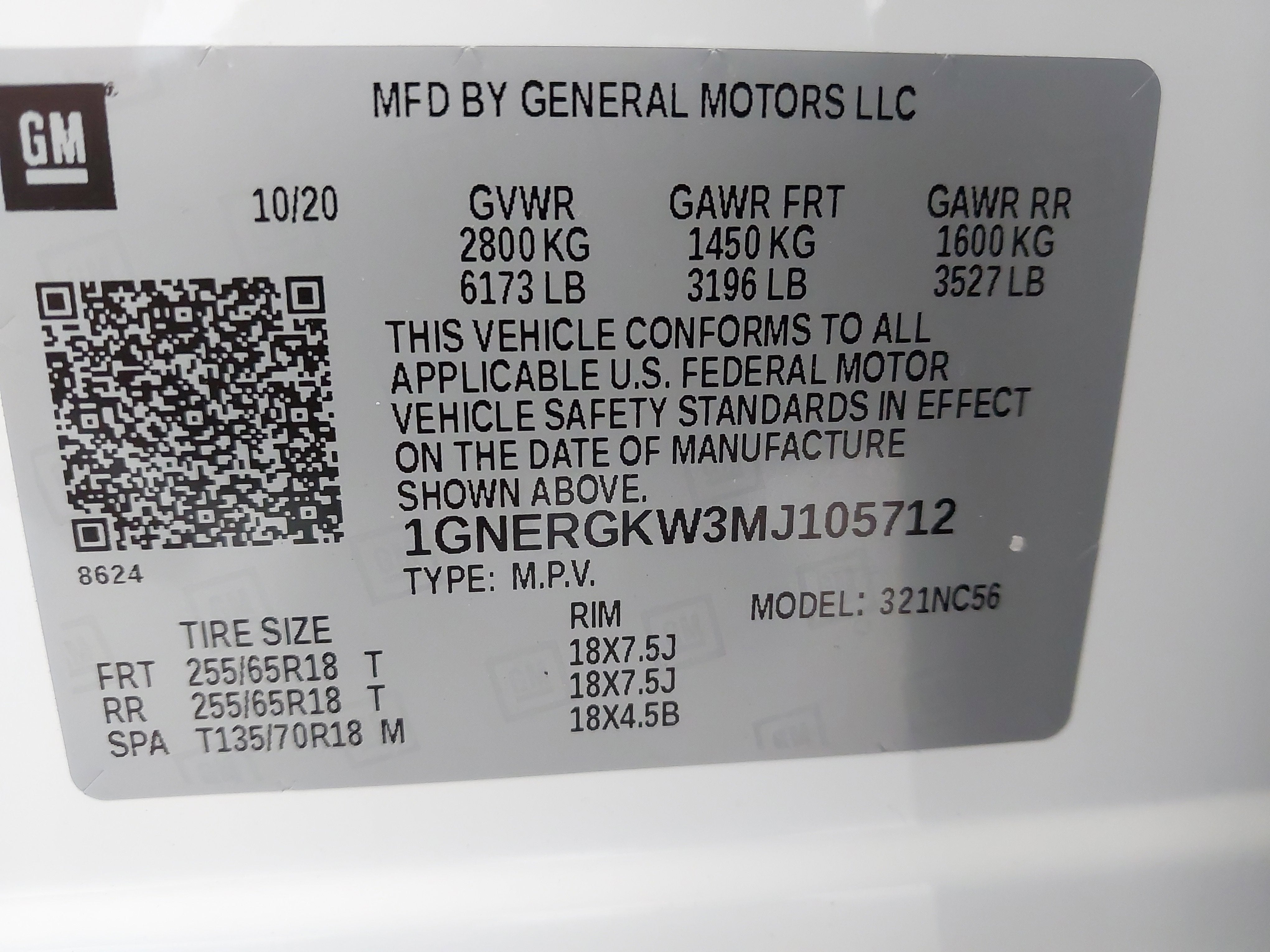 2021 Chevrolet Traverse LT Cloth