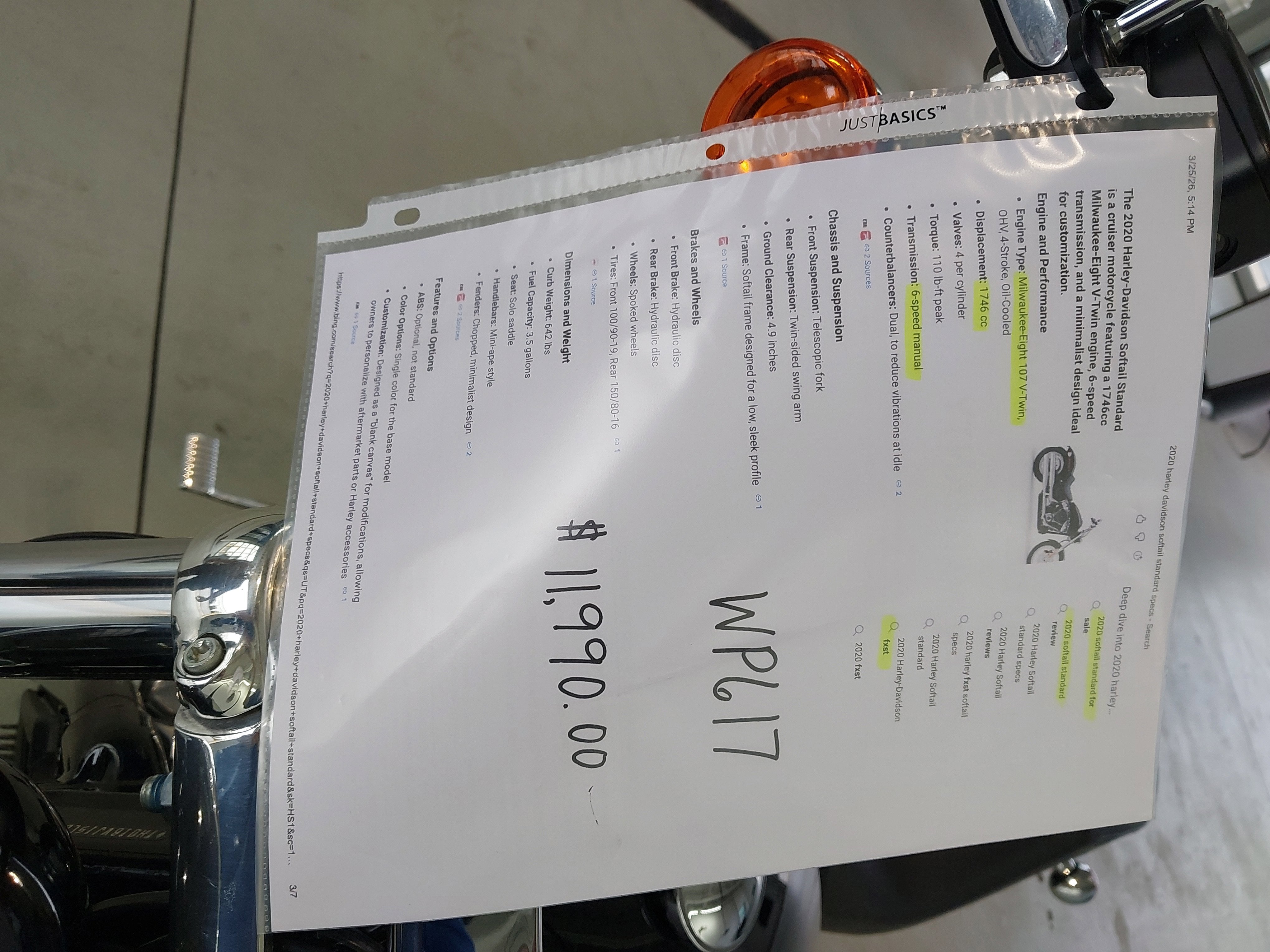 2020 HARLEY-DAV FXST Base