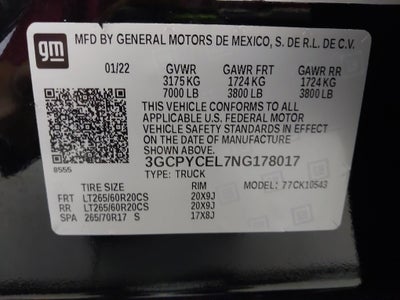 2022 Chevrolet Silverado 1500 LTD Custom Trail Boss