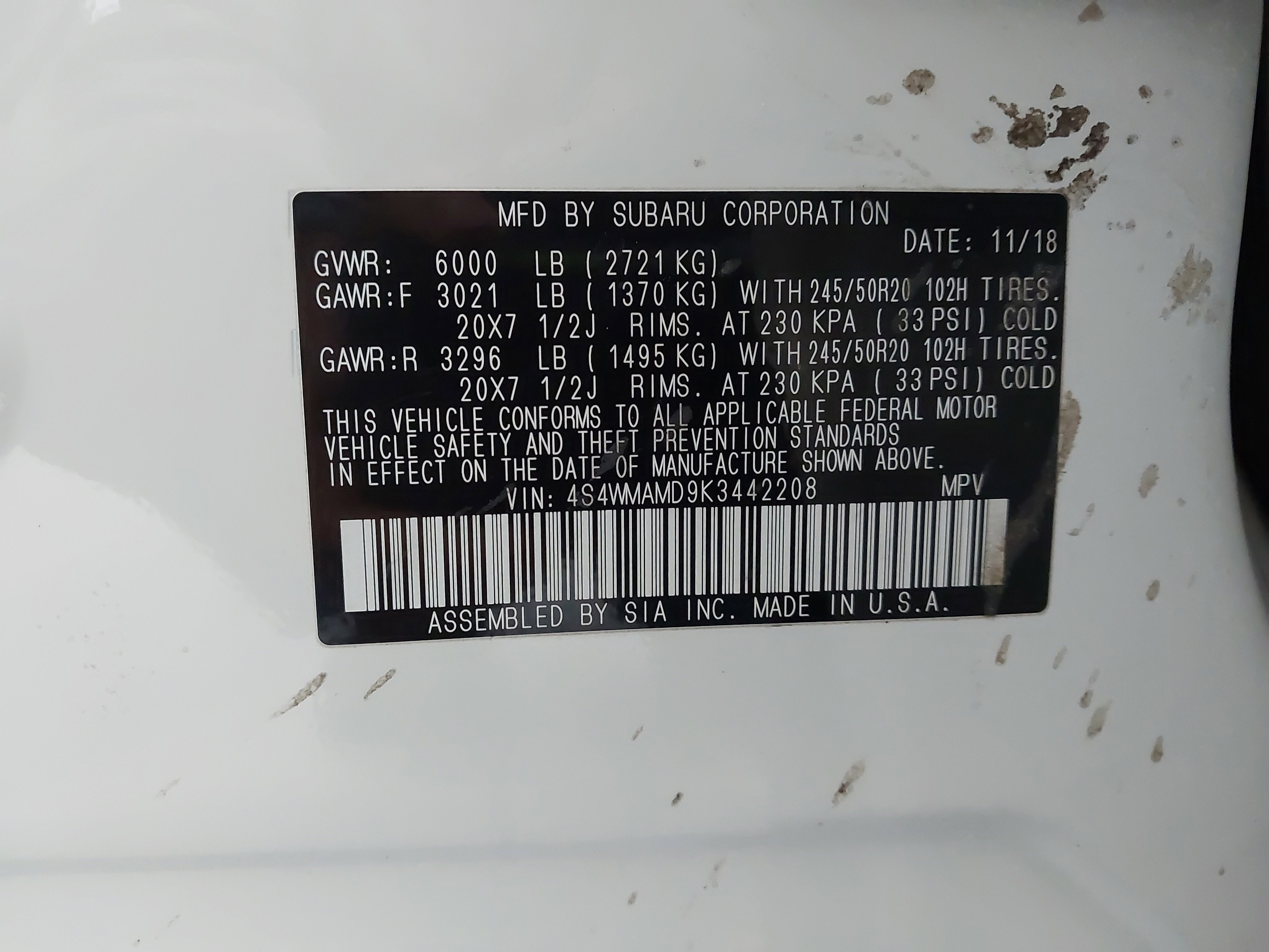 2019 Subaru Ascent Limited