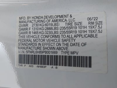 2023 Honda Odyssey Touring