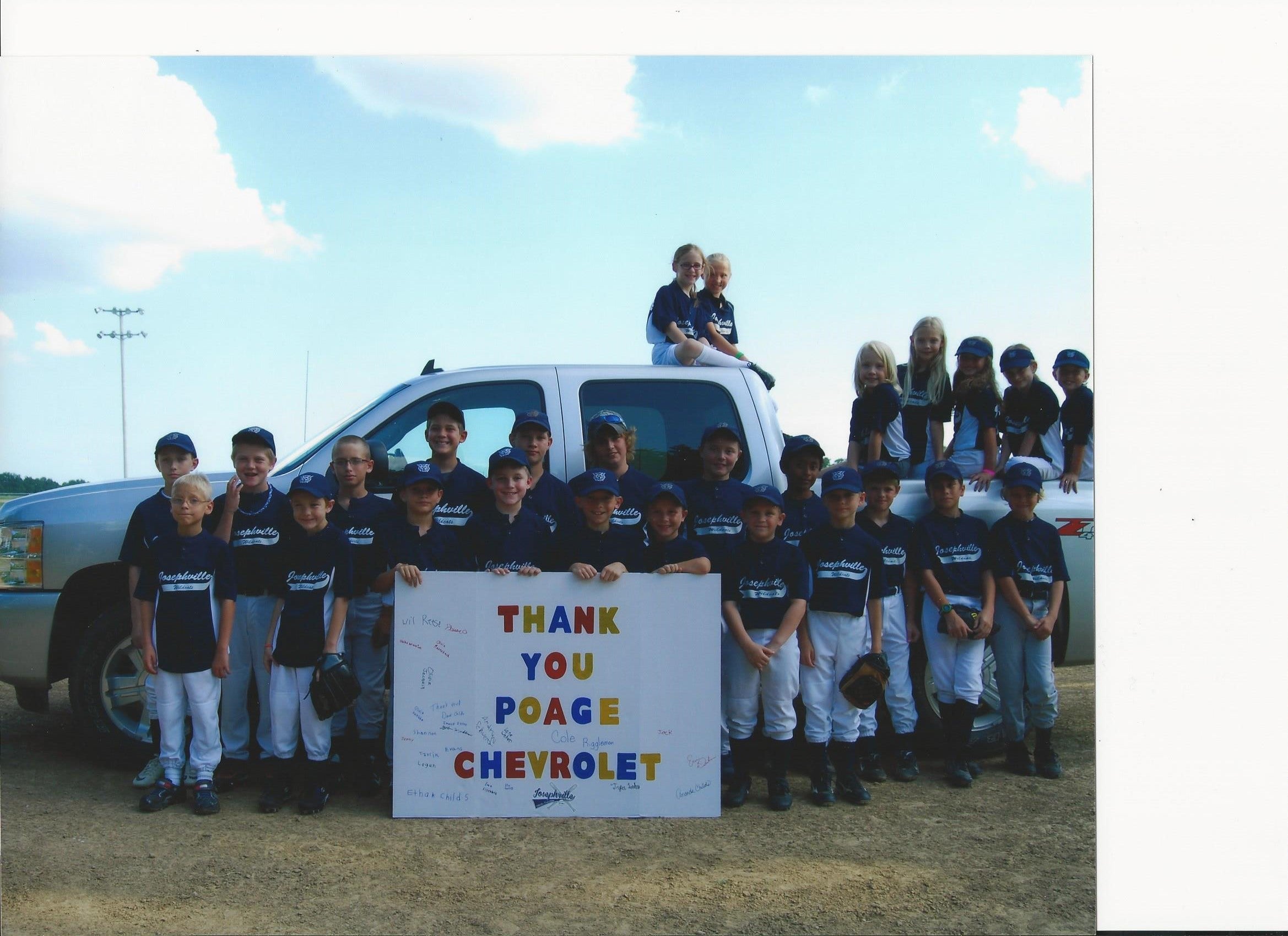 Poage Chevrolet in Wentzville Community youth baseball